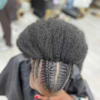 Client with beautiful braids